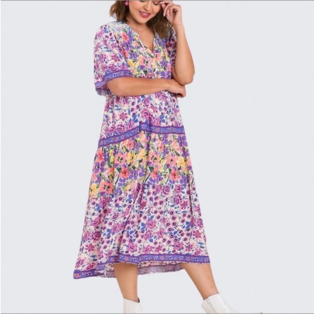 Cottagecore Floral Tiered Dress